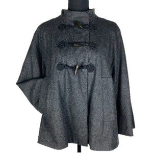 NEW! MARC By Marc Jacobs Cape Virgin Wool Toggle Coat S